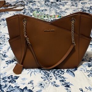 Michael Kors Tan Tote with Gold Accents